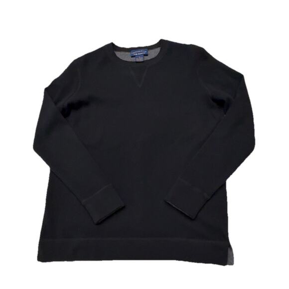 Charter Club Men’s Small 2-Ply Cashmere Sweater Black Classic Luxurious Preppy - Picture 1 of 9